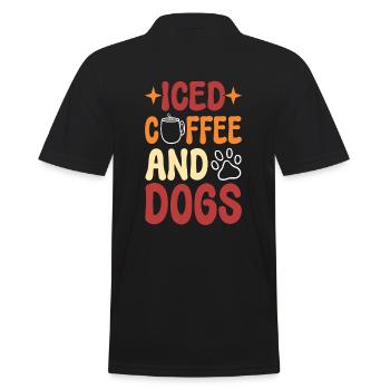 Ice Coffee And Dogs Kaffee-Barista - Männer Poloshirt - Schwarz - Hinten - Kai (181cm)