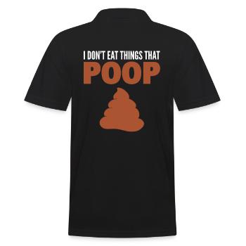 Lustige Veganer Gesundheit - Männer Poloshirt - Schwarz - Hinten - Kai (181cm)