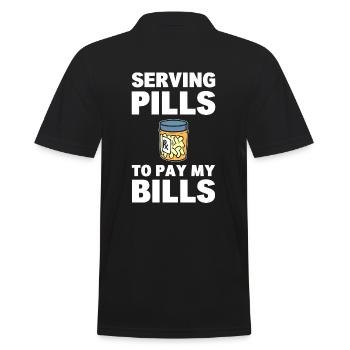 Lustiger Apotheker Apothekentechniker - Männer Poloshirt - Schwarz - Hinten - Kai (181cm)