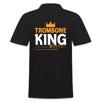 Trombone King Posaune Posaunist - Männer Poloshirt - Schwarz - Hinten - Kai (181cm)