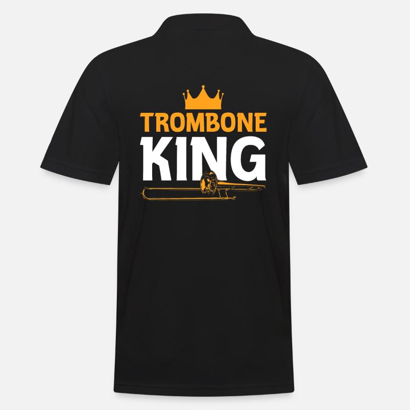 Trombone King Posaune Posaunist - Männer Poloshirt - Schwarz