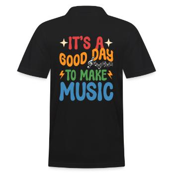 It's A Good Day To Make Music Musikdirektor - Männer Poloshirt - Schwarz - Hinten - Kai (181cm)