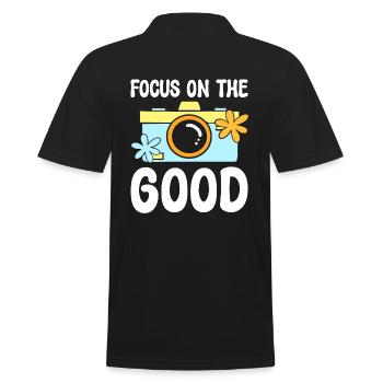 Focus On The Good Fotograf - Männer Poloshirt - Schwarz - Hinten - Kai (181cm)