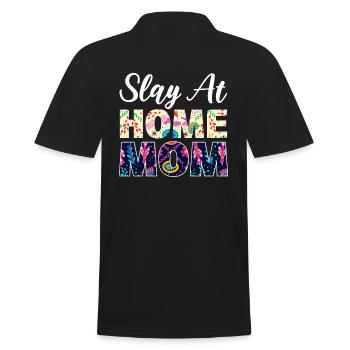 Slay At Home Mom Virtueller Assistent - Männer Poloshirt - Schwarz - Hinten - Kai (181cm)