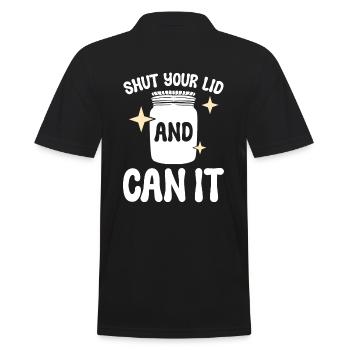 Shut Your Lid And Can It Einkocher - Männer Poloshirt - Schwarz - Hinten - Kai (181cm)