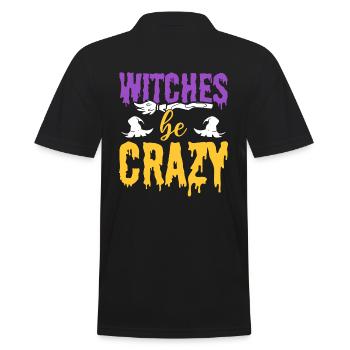Witches Be Crazy Hexerei-Enthusiast - Männer Poloshirt - Schwarz - Hinten - Kai (181cm)