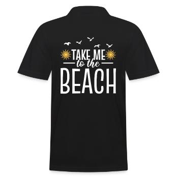 Take Me To The Beach Meeresliebhaber - Männer Poloshirt - Schwarz - Hinten - Kai (181cm)