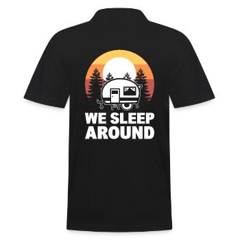We Sleep Around Wohnmobil - Männer Poloshirt - Schwarz - Hinten - Kai (181cm)