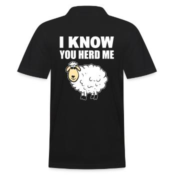 I Know You Herd Me Schafhirte - Männer Poloshirt - Schwarz - Hinten - Kai (181cm)