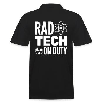 Lustige Röntgen-Technik Radiologietechniker - Männer Poloshirt - Schwarz - Hinten - Kai (181cm)