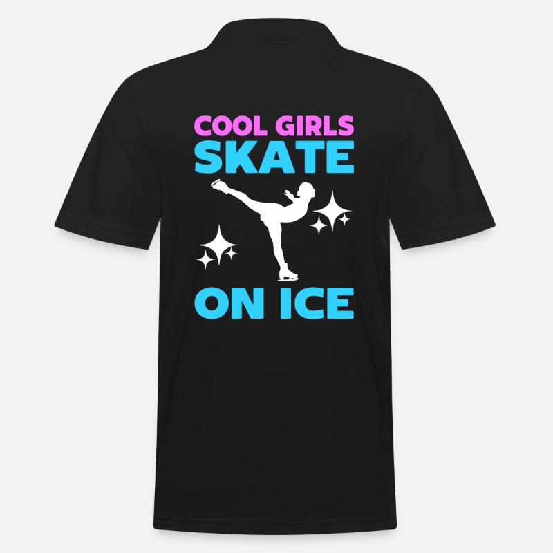 Eislaufliebhaber Eislauftrainer - Männer Poloshirt - Schwarz