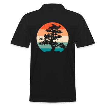 Bonsai-Baum-Vintage Bonsai-Enthusiast - Männer Poloshirt - Schwarz - Hinten - Kai (181cm)