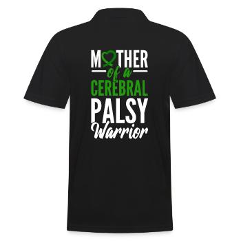 Zerebralparese-Krieger Physiotherapeut - Männer Poloshirt - Schwarz - Hinten - Kai (181cm)