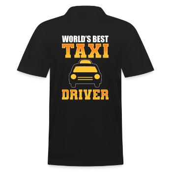 World's Best Taxi Driver Taxifahrer - Männer Poloshirt - Schwarz - Hinten - Kai (181cm)