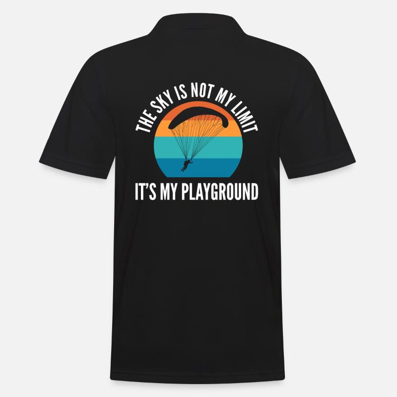 The Sky Is Not My Limit It's My Playground - Männer Poloshirt - Schwarz