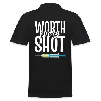 Worth Every Shot Reproduktionsendokrinologe - Männer Poloshirt - Schwarz - Hinten - Kai (181cm)