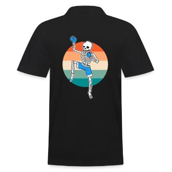 Lustiges Skelett Muay Thai Muay-Thai-Kämpfer - Männer Poloshirt - Schwarz - Hinten - Kai (181cm)