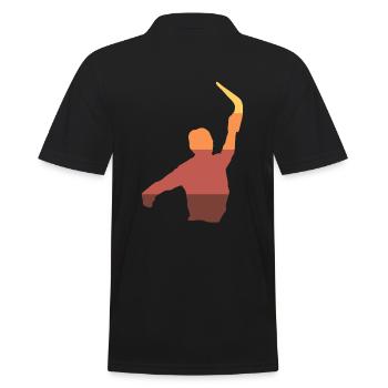 Bumerang-Liebhaber Bumerangwerfer - Männer Poloshirt - Schwarz - Hinten - Kai (181cm)