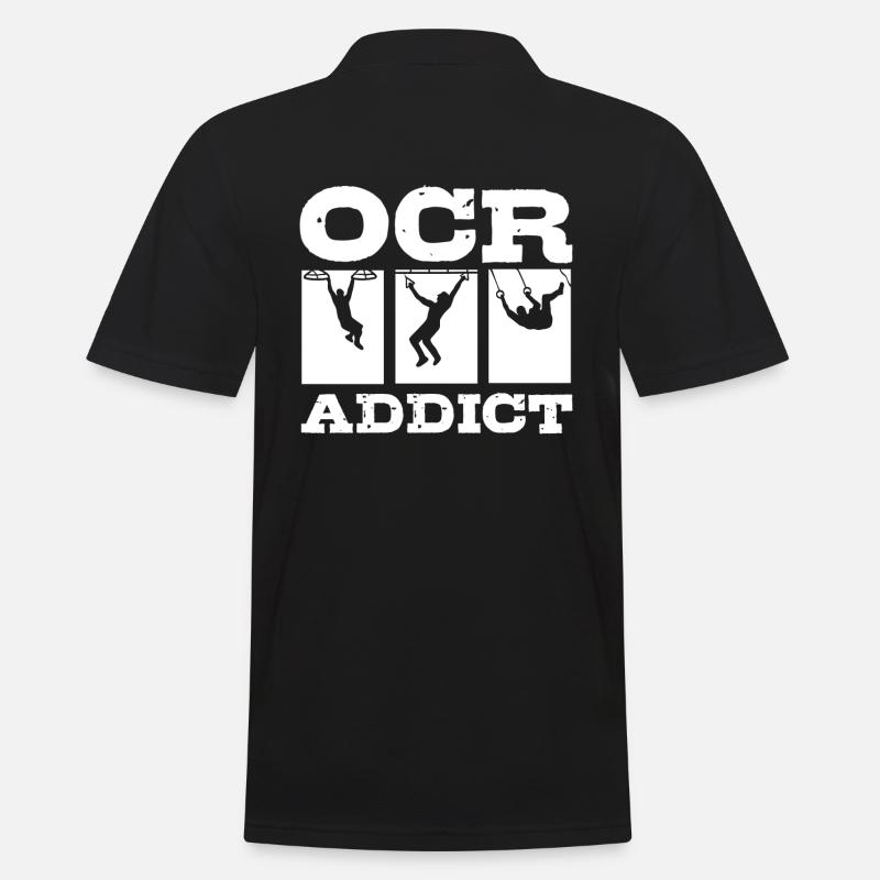 Lustiger OCR-Läufer Athlet - Männer Poloshirt - Schwarz