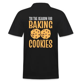Tis The Season For Baking Cookies Kekshersteller - Männer Poloshirt - Schwarz - Hinten - Kai (181cm)