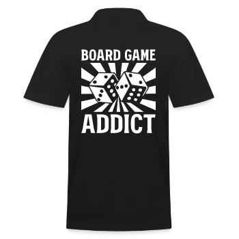 Lustiges Brettspiel Spieler - Männer Poloshirt - Schwarz - Hinten - Kai (181cm)