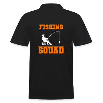 Fishing Squad Kapitän eines Fischerbootes - Männer Poloshirt - Schwarz - Hinten - Kai (181cm)