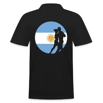 Tango Argentina Tangolehrer - Männer Poloshirt - Schwarz - Hinten - Kai (181cm)