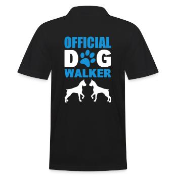 Official Dog Walker Tiersitter - Männer Poloshirt - Schwarz - Hinten - Kai (181cm)