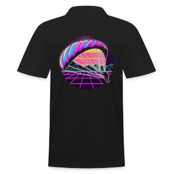 Fallschirmspringen Fallschirmspringer - Männer Poloshirt - Schwarz - Hinten - Kai (181cm)