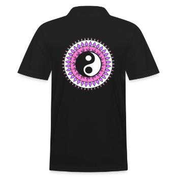 Yin-Yang-Mandala Feng Shui-Berater - Männer Poloshirt - Schwarz - Hinten - Kai (181cm)