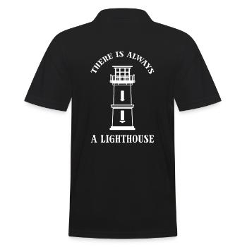 Leuchtturm am Meer Leuchtturmtechniker - Männer Poloshirt - Schwarz - Hinten - Kai (181cm)