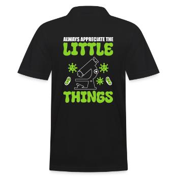 Mikroskope Mikrobiologie Labortechniker - Männer Poloshirt - Schwarz - Hinten - Kai (181cm)