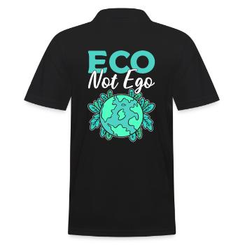 Eco Not Ego Förster - Männer Poloshirt - Schwarz - Hinten - Kai (181cm)