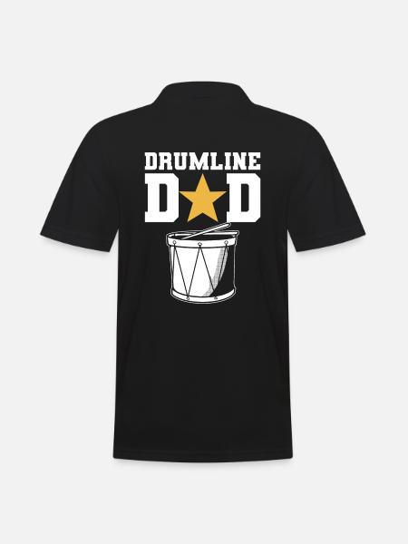 Drum Line Dad Schlagzeugspieler - Männer Poloshirt - Schwarz