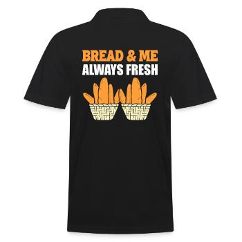 Lustiges Brotbacken Konditor - Männer Poloshirt - Schwarz - Hinten - Kai (181cm)