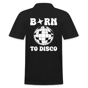 Disco-Liebhaber Professioneller Tänzer - Männer Poloshirt - Schwarz - Hinten - Kai (181cm)