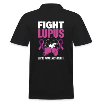 Fight Lupus Lupus Awareness Month Immunologe - Männer Poloshirt - Schwarz - Hinten - Kai (181cm)