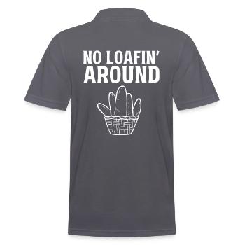 No Loafin Around Brotbäcker - Männer Poloshirt - Anthrazit - Hinten - Nico (186cm)