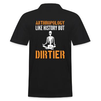 Lustige Skelett-Antike-Archäologie Anthropologe - Männer Poloshirt - Schwarz - Hinten - Kai (181cm)