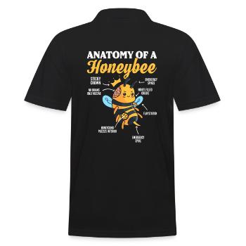 Anatomy Of A Honeybee Imker - Männer Poloshirt - Schwarz - Hinten - Kai (181cm)