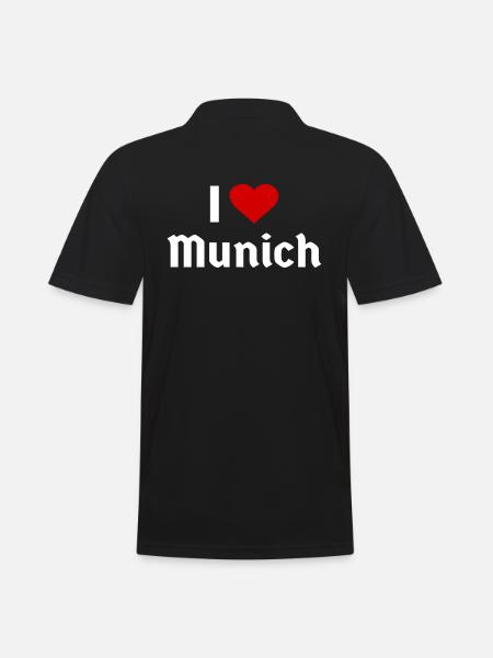 Ich liebe München Münchner Münchnerin - Männer Poloshirt - Schwarz
