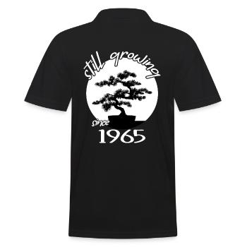 1965 Anniversaire Bonsaï arbre « Toujours en croissance"Nebari - Polo Homme - noir - Dos - Kai (181cm)