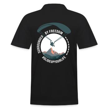 Paragliding Glide Long Paragliding Pilot Pilot - Men's Polo Shirt - black - Back - Kai (181cm)