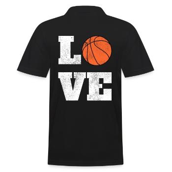 Love basketball basketball players - Men's Polo Shirt - black - Back - Kai (181cm)