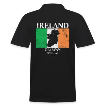 Ireland Galway Europe - Men's Polo Shirt - black - Back - Kai (181cm)