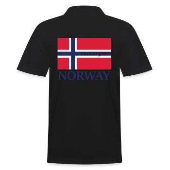 Norway Trollfjord Scandinavia Fjords Holidays - Men's Polo Shirt - black - Back - Kai (181cm)