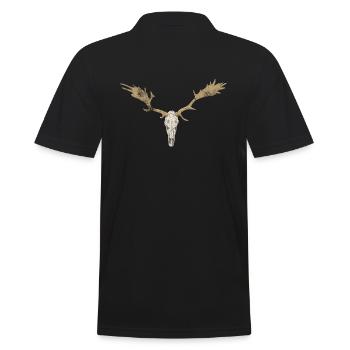 Norwegen Elch Expedition Oslo Urlaub Reise - Männer Poloshirt - Schwarz - Hinten - Kai (181cm)