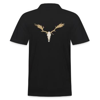 Norwegen Elch Expedition Oslo Urlaub Reise - Männer Poloshirt - Schwarz - Hinten - Kai (181cm)