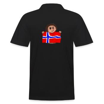 drapeau de troll norvège mythes légende vacances - Polo Homme - noir - Dos - Kai (181cm)