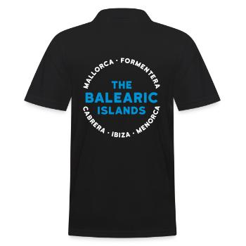 The Balearic Islands - Männer Poloshirt - Schwarz - Hinten - Kai (181cm)